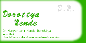 dorottya mende business card